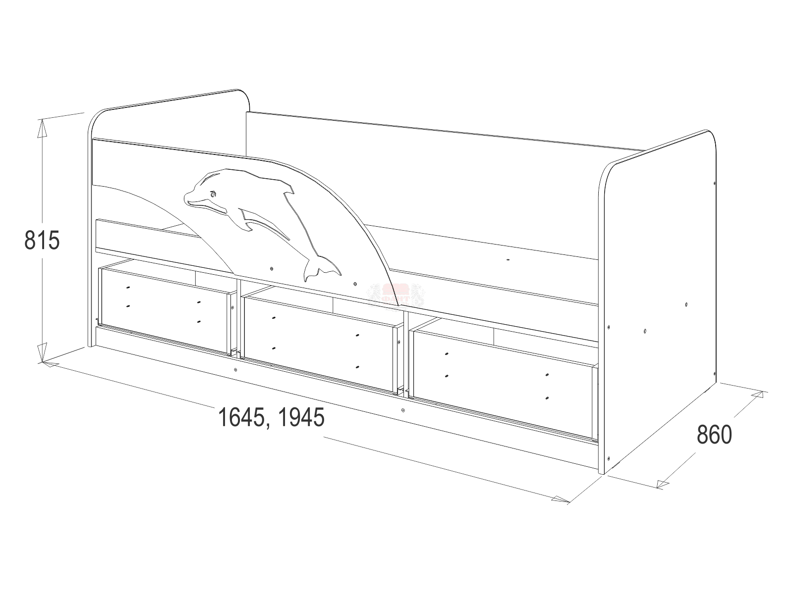 21 век кровать дельфин